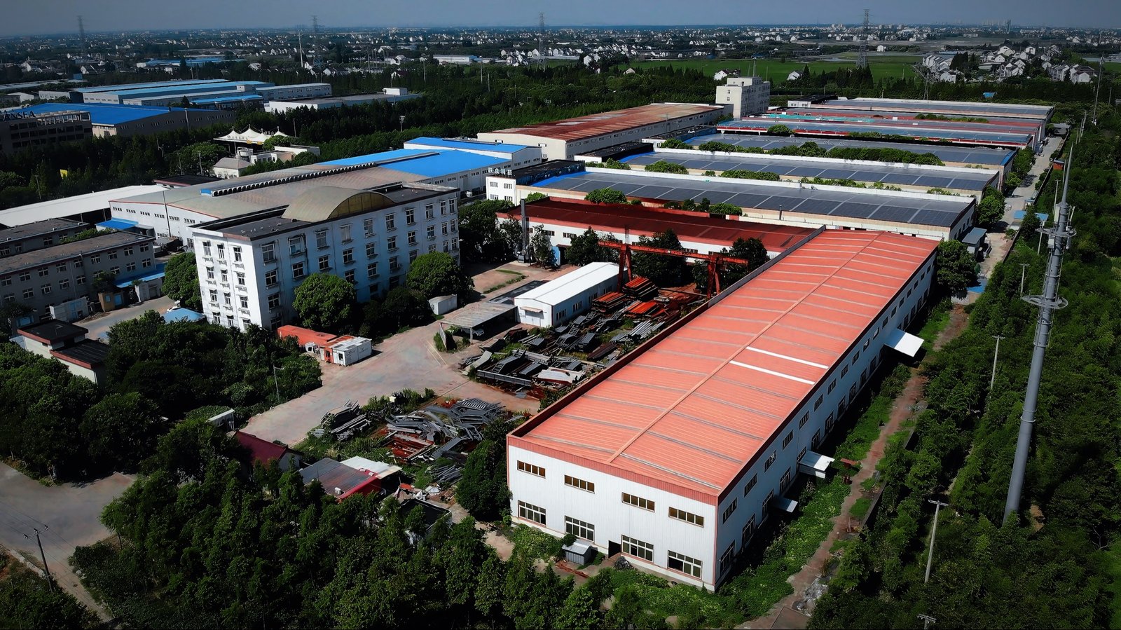 Shanghai factory aerial view
